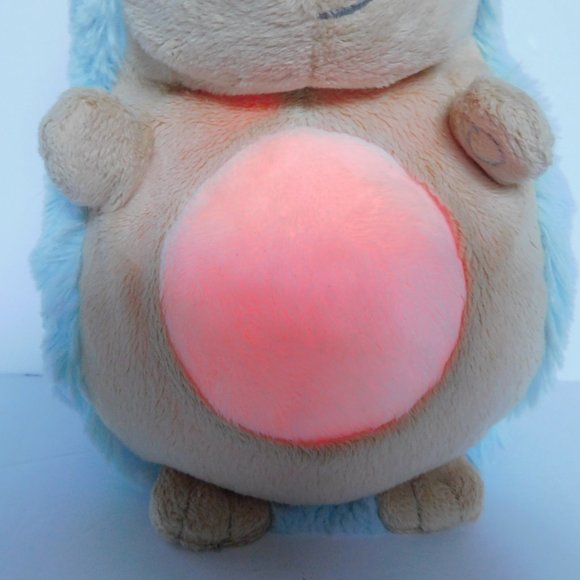 Ganz 8" Plush Blue Musical Belly Bright Stuffed Light Up Hedgehog Lovey Baby - Picture 7 of 11